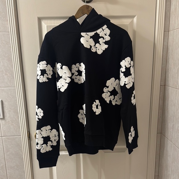 Black denim tears hoodie L